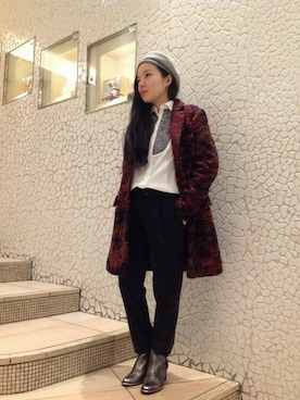 「B'2nd（ビーセカンド）のアイテム（ハンチング/ベレー帽）」を使った、B'2nd roit ＳＨＩＮＪＵＫＵさん（レディース・153cm）の冬コーディネート
