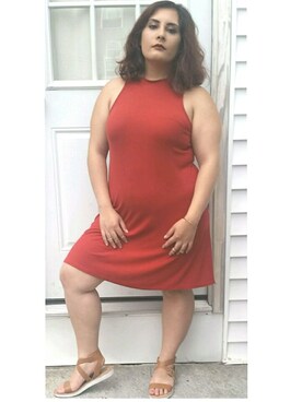 「Target（ターゲット）のアイテム（ワンピース/ドレス）」を使った、patilcurvesさん（レディース・157cm）の夏コーディネート