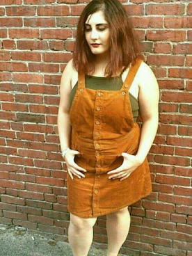 「plussize」｜「アイテム（オールインワン・サロペット）」を使った、patilcurvesさん（レディース・157cm）の夏コーディネート