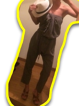 「CLU（クリュ）のアイテム（つなぎ/オールインワン）」を使った、sese228さん（レディース・157cm）の夏コーディネート