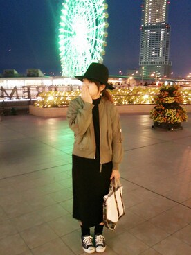 Ma 1を使った ニットワンピ の人気ファッションコーディネート Wear