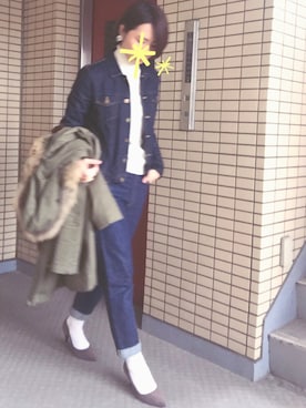 「Gジャン」｜「アイテム（モッズコート）」を使った、Haruさん（レディース・165cm）の冬コーディネート