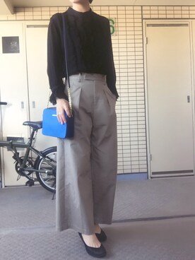 「二次会」｜「アイテム（その他アウター）」を使った、Haruさん（レディース・165cm）の春コーディネート