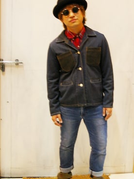 「 ネルシャツ」｜「アイテム（ジャケット/アウター）」を使った、・・・ーーさん（メンズ・174cm）の秋コーディネート