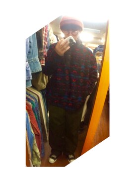 「Eddie Bauer（エディーバウアー）のアイテム（その他トップス）」を使った、Hyuga Uchinoさん（メンズ・165cm）の冬コーディネート