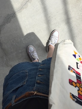 「CONVERSE（コンバース）のconverse（コンバース） ALL STAR OX（オールスターOX）（スニーカー）」を使った、asaccoさん（レディース・155cm）の夏コーディネート