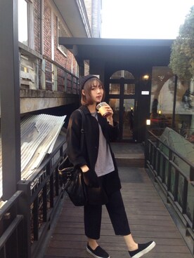 「8seconds（エイトセカンズ）のアイテム（その他アウター）」を使った、SEO Jさん（レディース・166cm）の春コーディネート
