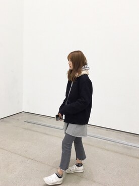 「ANDERSSON BELL（アンダースンベル）のアイテム（パーカー）」を使った、SEO Jさん（レディース・166cm）の秋コーディネート