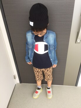 「ADPOSION（アドポーション）のアイテム（帽子）」を使った、hayu＊さん（キッズ・110cm）の夏コーディネート
