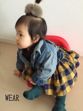 「SASSON（サッソーン）のアイテム」を使った、hayu＊さん（キッズ・70cm）の冬コーディネート