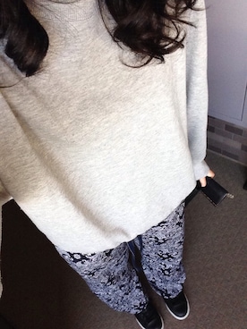 「アイテム（ルームウェア、ブルー系）」を使った、린。さん（レディース・156cm）の秋コーディネート