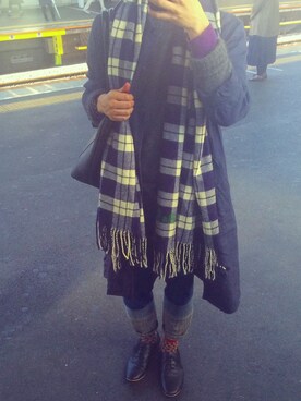 「FRAPBOIS（フラボア）のアイテム（デニムパンツ、ブルー系）」を使った、taku521018さん（181cm）の秋コーディネート