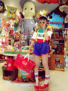 「厚底」｜moMoさん（レディース・155cm）の夏コーディネート