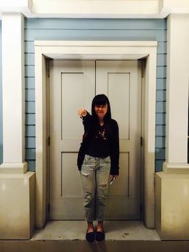 「PULL&BEAR（プルアンドベア）のアイテム（ブルゾン）」を使った、Alfa Liさん（レディース・162cm）の秋コーディネート