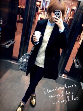 「ZARA BASIC（ザラベーシック）のアイテム（その他アウター）」を使った、erikaさん（レディース・175cm）の春コーディネート