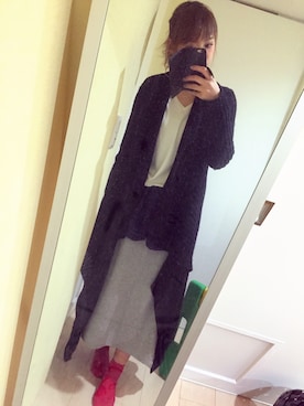 「スウエットスカート」｜erikaさん（レディース・175cm）の冬コーディネート