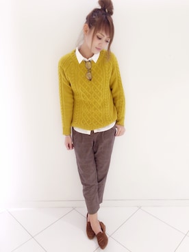 「スエードシューズ」｜erikaさん（レディース・175cm）の秋コーディネート