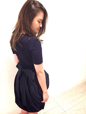 「コクーンスカート」｜「アイテム（ワンピース/ドレス）」を使った、hiroe kaminogouyaさん（レディース・157cm）の春コーディネート