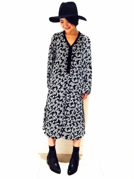 「ボヘミアンズ」｜「アイテム（ワンピース）」を使った、hiroe kaminogouyaさん（レディース・157cm）の秋コーディネート