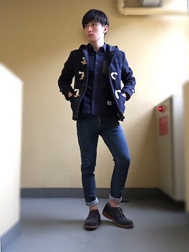 「Daniel & Bob（ダニエル&ボブ）のアイテム（腕時計）」を使った、Tomoさん（メンズ・174cm）の冬コーディネート