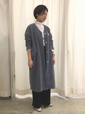「PAR ICI」｜「アイテム（その他アウター）」を使った、PAR ICIさん（レディース・157cm）の秋コーディネート
