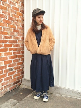 「PAR ICI」｜「アイテム（ブルゾン）」を使った、PAR ICIさん（レディース・154cm）の秋コーディネート