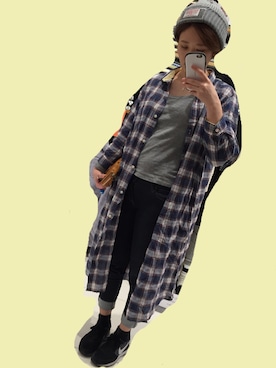 「アイテム（シャツワンピース）」を使った、yukariさん（レディース・169cm・20代）の秋コーディネート