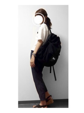 「MINIMUM（ミニマム）のアイテム（パンツ）」を使った、も か んさん（レディース・160cm）の夏コーディネート