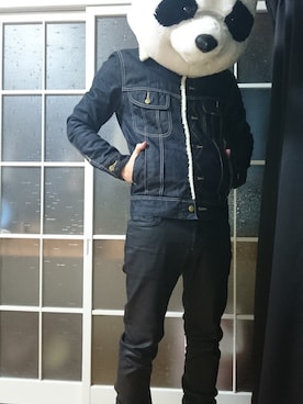 「Lee（リー）のアイテム（ライダースジャケット）」を使った、3cさん（メンズ・167cm）の春コーディネート