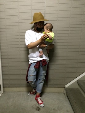 「Carter's（カーターズ）のアイテム」を使った、TAIKIさん（メンズ・173cm）の夏コーディネート