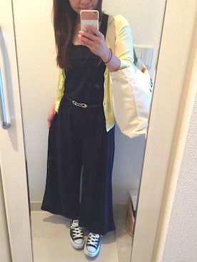 「M.deux（エムドゥ）のアイテム（つなぎ/オールインワン）」を使った、kyaolinさん（レディース・154cm）の夏コーディネート