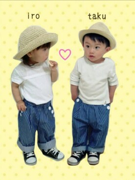 「カップルコーデ」｜takuさん（キッズ・80cm）の春コーディネート