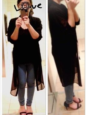 「＃デニム」｜「アイテム（その他アウター）」を使った、ririeeさん（レディース・151cm）の夏コーディネート
