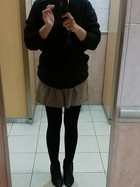 「おとなコーデ」｜「アイテム（ブーティ）」を使った、ririeeさん（レディース・151cm）の冬コーディネート