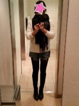 「へザー」｜「アイテム（ブーティ）」を使った、ririeeさん（レディース・151cm）の冬コーディネート
