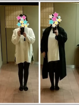 「KBF（ケイビーエフ）のアイテム（ピーコート）」を使った、ririeeさん（レディース・151cm）の冬コーディネート