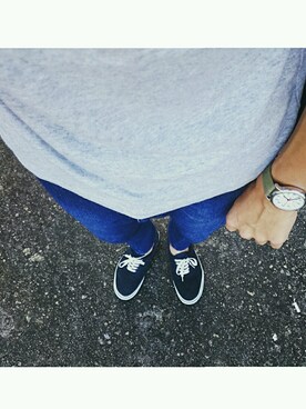 「VANS（バンズ）のアイテム（シューズ、ブラック系）」を使った、masashiさん（メンズ・170cm）の夏コーディネート