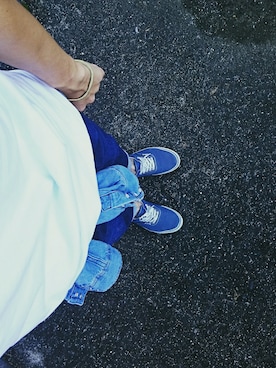 「VANS（バンズ）のアイテム（シューズ、ブルー系）」を使った、masashiさん（メンズ・170cm）の夏コーディネート