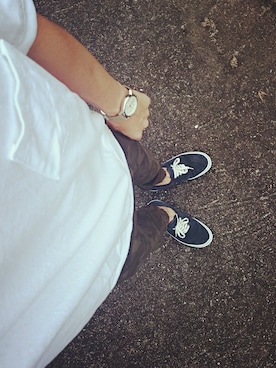 「VANS（バンズ）のアイテム（シューズ、ブラック系）」を使った、masashiさん（メンズ・170cm）の夏コーディネート