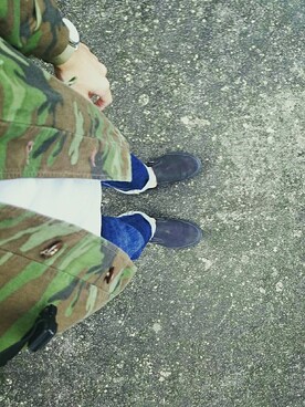 「VANS（バンズ）のアイテム（シューズ、ブラック系）」を使った、masashiさん（メンズ・170cm）の秋コーディネート