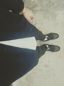 「RAGEBLUE（レイジブルー）のアイテム（パンツ、ブラック系）」を使った、masashiさん（メンズ・170cm）の秋コーディネート