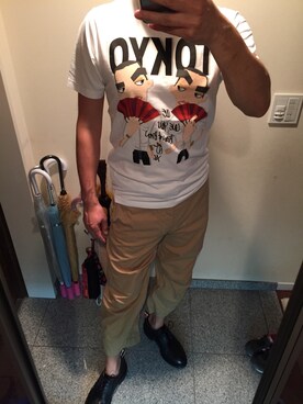「DSQUARED2（ディースクエアード）のアイテム（チノパンツ）」を使った、しゅうさん（メンズ・178cm）の春コーディネート