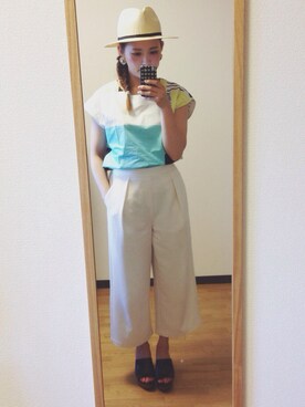 「厚底」｜yukaさん（レディース・158cm）の夏コーディネート