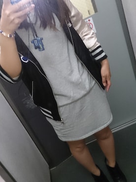 「ラフスタイル」｜「アイテム（スタジャン）」を使った、kumi♡さん（レディース・163cm）の夏コーディネート