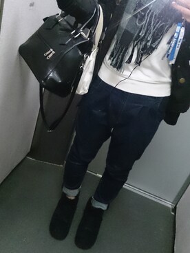 「SPIRALGIRL（スパイラルガール）のアイテム（ミリタリージャケット）」を使った、kumi♡さん（レディース・163cm）の冬コーディネート