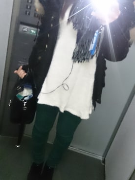 「SPIRALGIRL（スパイラルガール）のアイテム（ミリタリージャケット）」を使った、kumi♡さん（レディース・163cm）の冬コーディネート