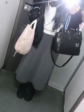 「SPIRALGIRL（スパイラルガール）のアイテム（ミリタリージャケット）」を使った、kumi♡さん（レディース・163cm）の冬コーディネート