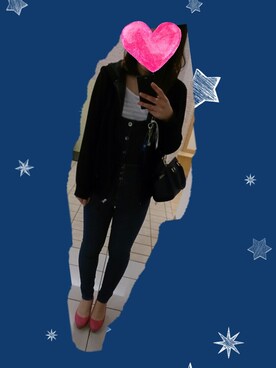 「SPIRALGIRL（スパイラルガール）のアイテム（サロペット/オーバーオール）」を使った、kumi♡さん（レディース・163cm）の春コーディネート