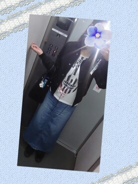 「SPIRALGIRL（スパイラルガール）のアイテム（ミリタリージャケット）」を使った、kumi♡さん（レディース・163cm）の春コーディネート