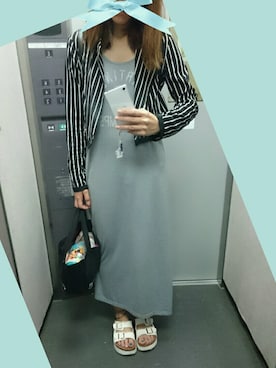 「SPIRALGIRL（スパイラルガール）のアイテム（ブルゾン）」を使った、kumi♡さん（レディース・163cm）の夏コーディネート